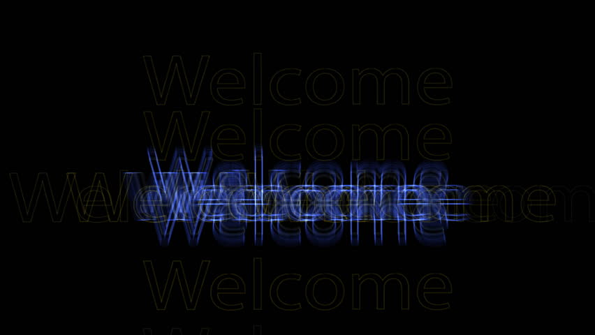 Welcome text, website greeting