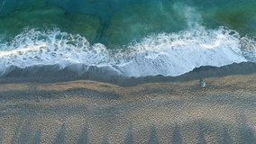 Aerial view of beautiful sea and beach