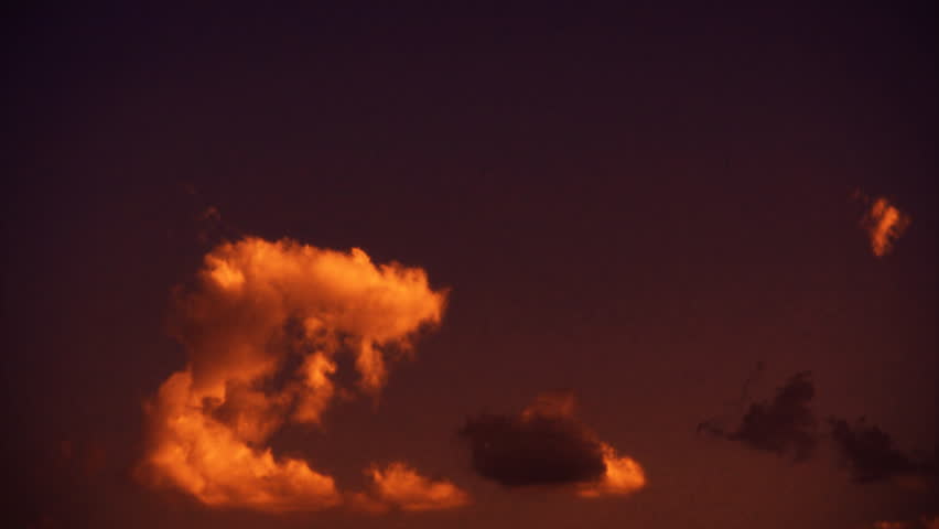 Time lapse sunset clouds