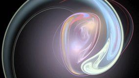 Colorful curves circle abstract background seamless loop. Suitable for horizontal and vertical video format.