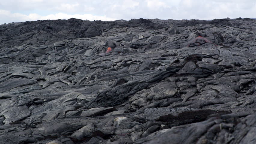 Hawaii Lava Flow Field Two Flows
