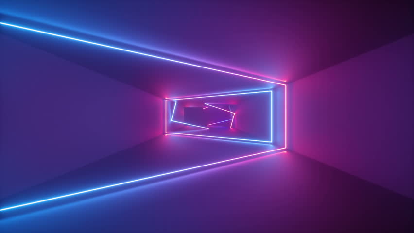 Bright Purple Light Neon Frame On Stock Footage Video (100% Royalty-free)  1034400377