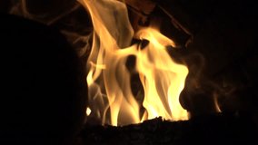 Fire In An Old Dark Oven burning In The Village video background is a beautiful natural footage. This stove video has really nice colours and details. You can use this clip in motion graphics
