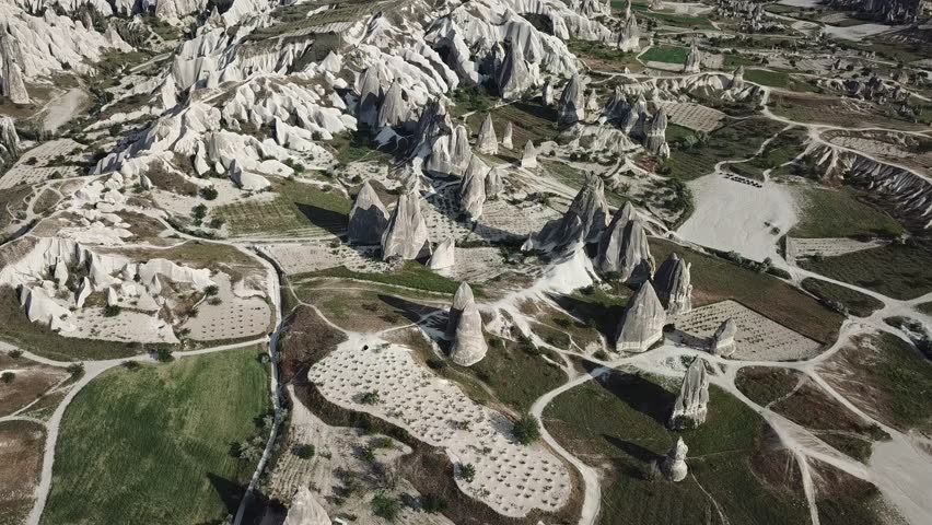 Aerial view on the high mountains. Beautiful natural landscape at the summer time in Turkey