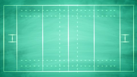 An impressive 3d rendering of a sport field for American football field covered with zeroes and arrows. It shows the tactics of defense players trying to stop the attack and to win. Arkivvideo