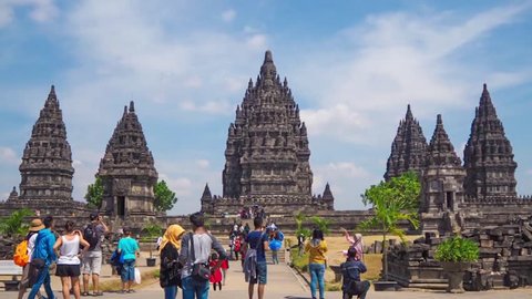 Hyperlapse of the UNESCO Prambanan Main Temple, Yogyakarta, Indonesia