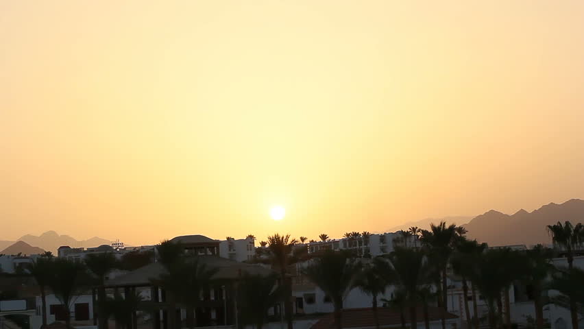 Beautiful Sunset in Egypt Stock Footage Video (100% Royalty-free