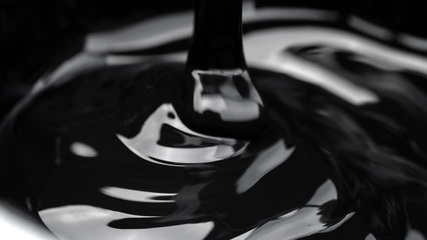 Black Viscous Liquid Flows Close Stock Footage Video 100 Royalty Free Shutterstock