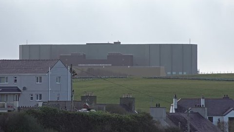 CEMAES / WALES - APRIL 26 2018 : Cemaes is declared as an area of outstanding natural beauty but with a nuclear power plant.