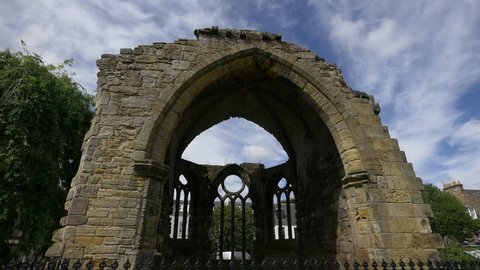 Saint Andrews, United Kingdom - May, 2016: The remains of Blackfriars Chapel in St Andrews, Scotland