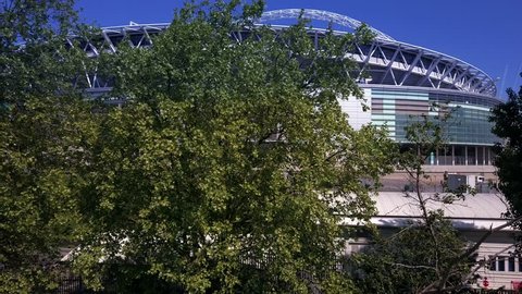 LONDON, UK -2017: Aerial view of Wembley Stadium.