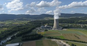 Gosgen nuclear plant - Aerial 4K