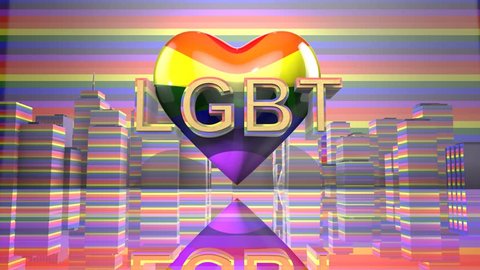 LGBT Gay Pride Mardi Gras graphic title 3D render. The letters LGBT & LGBTQIA refer to lesbian, gay, bisexual, transgender, queer or questioning, intersex, and asexual or allied.