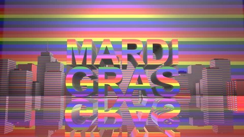Mardi Gras Gay Pride LGBT Community graphic title 3D render. The letters LGBT & LGBTQIA refer to lesbian, gay, bisexual, transgender, queer or questioning, intersex, and asexual or allied.