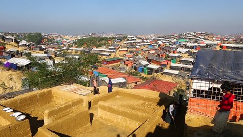 Bangladesh, December 2017 - Refugees go about their day in Balukhali Refugee Camp