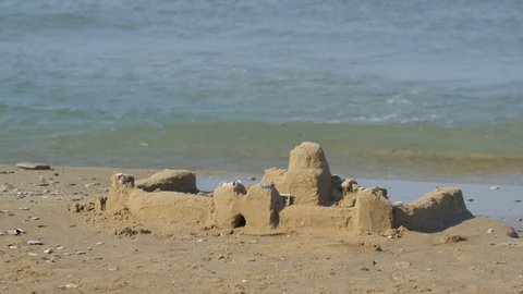 Sand Castle on beach
