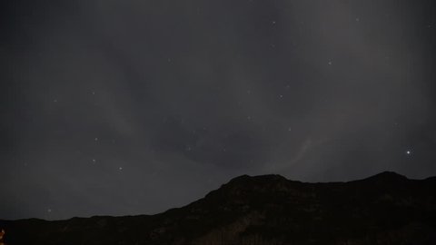 Colca Canyon Peru Near Arequipa during the night Timelapse
