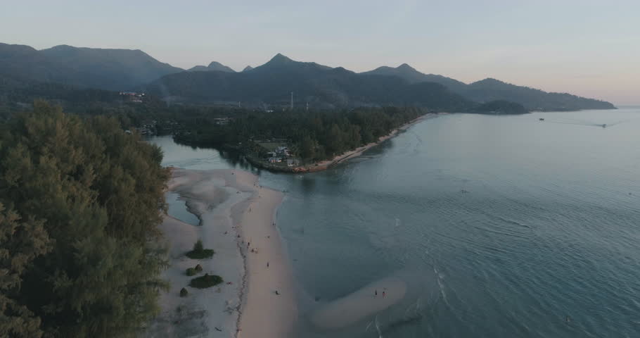 Aerial view of Klong Prao Beach, Koh Chang, Trat, Thailand Royalty-Free Stock Footage #1011967256