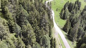 Small Mountain Village in Tyrol - Aerial Flight