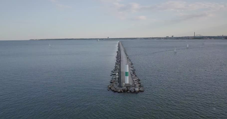 Water break on the lake