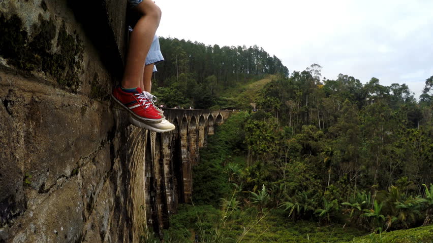 4K UHDTV: Mother and son siting and swing one