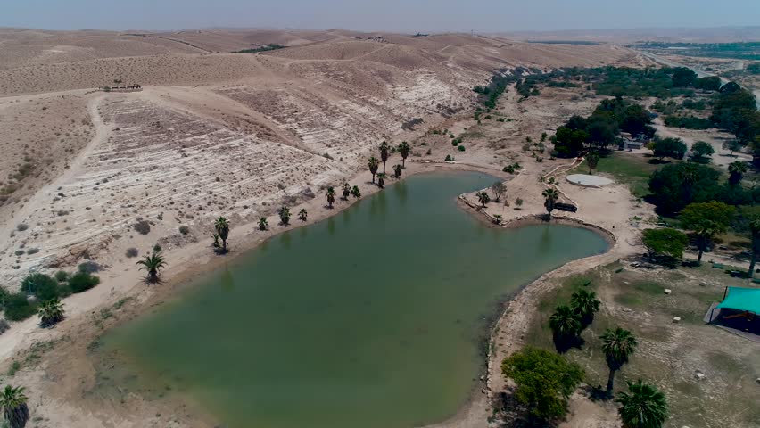 lake in Golda Park at the Israeli Desert