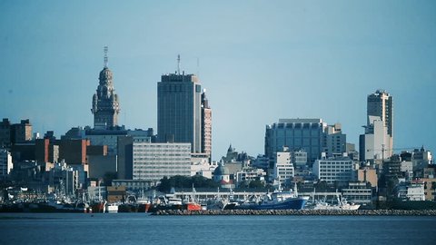 Montevideo Skyline, Capital of Uruguay. Circa 2012. Zoom In.