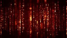 Flying columns of orange HEX digital symbols. Futuristic big data information technology concept. Computer generated seamless loop animation 4k (4096x2304) - Powered by Shutterstock - Get 15% off with code: PIKWIZARD15