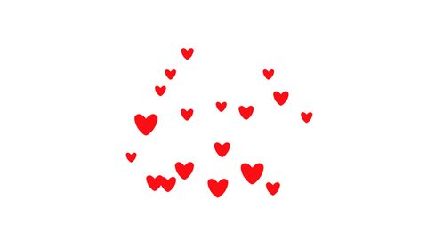 heart, many hearts . Animated pattern, seamless pattern. Background of hearts, canvas, clipart of hearts.cartoon, animated cartoon,Green screen.