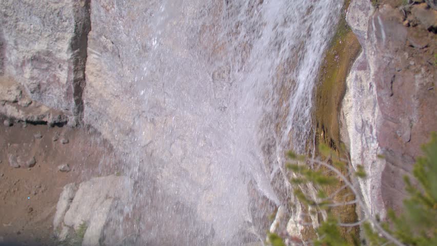 Slow-motion footage of water cascading over Paulina falls in central Oregon. 