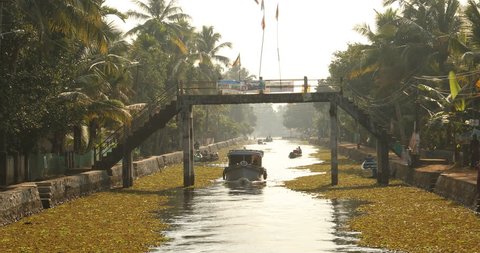 Boat journey Kerala India