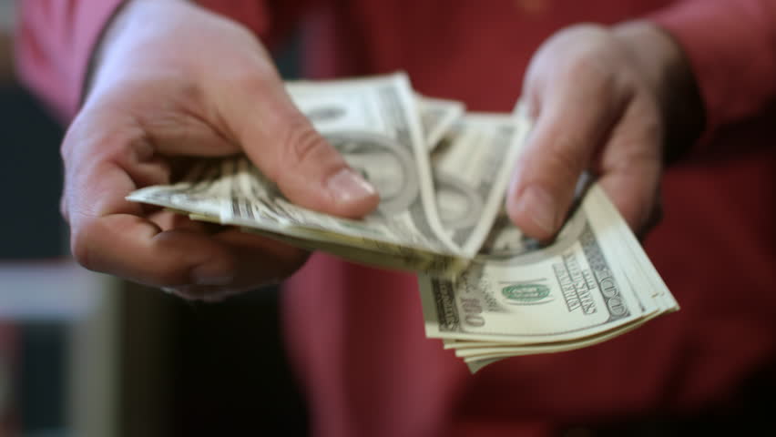 Man counting dollar bills. Close up of male hands count money cash. Money calculation. Employee salary. Cash money payment Successful business concept. American currency exchange in bank Royalty-Free Stock Footage #1012050545