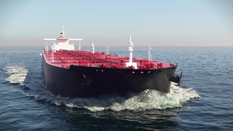 oil tanker floating in the ocean