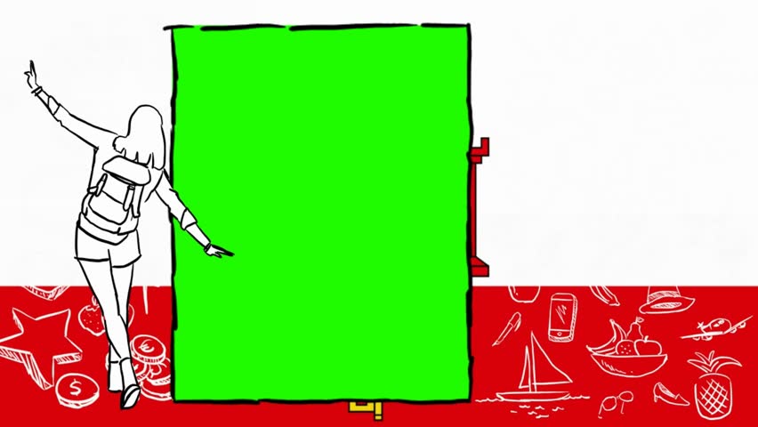 Gibraltar hand drawn tourism