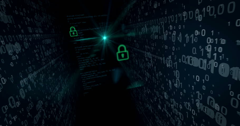 Cyber security breach on digital background concept. Opening padlocks for access to data, computer hacking in abstract loopable animation. Royalty-Free Stock Footage #1012073687