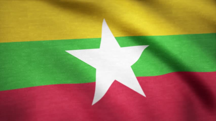 Animation of the full fluttering national flag of Ghana. Ghana Flag 4K. Realistic Looping Animation With Highly Detailed Fabric. Realistic beautiful Ghana flag