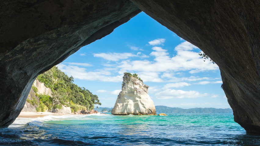 Cathedral Cove in New Zealand