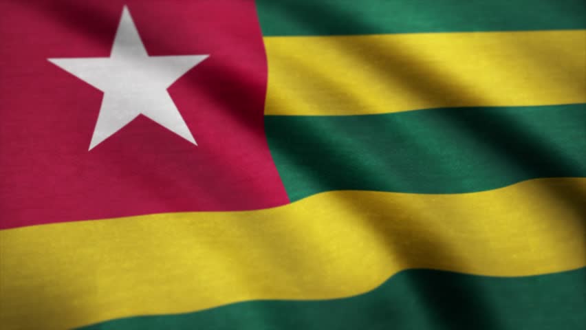 Flag of Togo Waving Animation. Stock Footage Video (100% Royalty-free ...