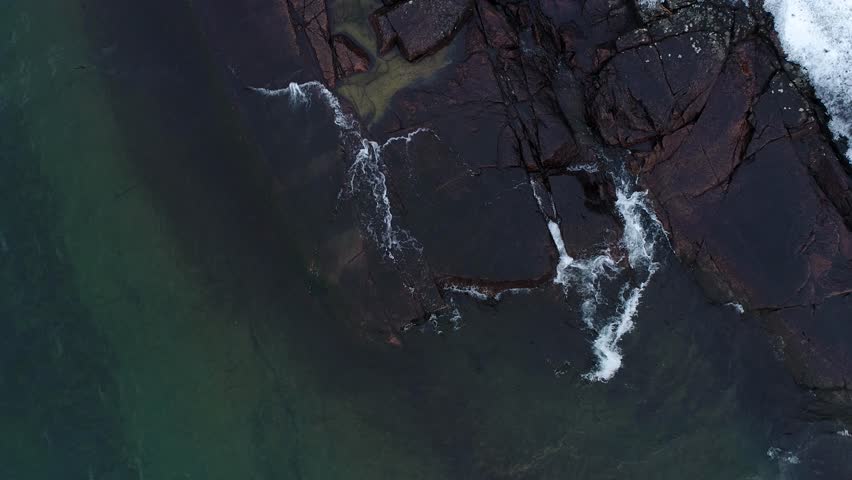 Waves against the rocks