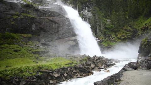 Krimml Waterfalls in High Tauern National Park , Austria.