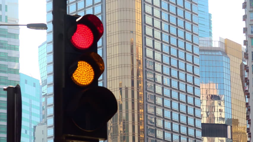 Traffic Light Changing Red, Yellow Stock Footage Video (100% Royalty ...