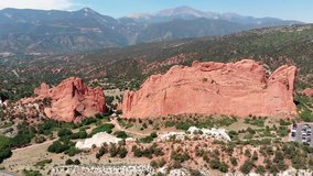 Aerial Drone Video of The Garden of The Gods in Colorado Springs CO