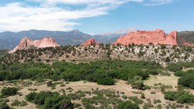 Aerial Drone Video of Garden of The Gods in Colorado Springs CO