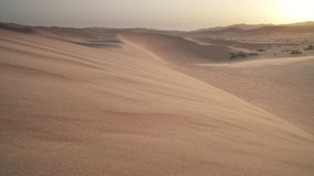 Beautiful Rub al Khali desert at sunrise United Arab Emirates stock footage video