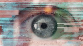 Human eye scanning and analyzing computer code, conceptual image with digital glitch effect - Powered by Shutterstock - Get 15% off with code: PIKWIZARD15