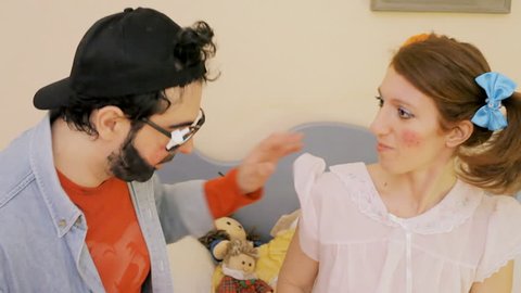 Odd Couple Actors Character Kids Weird Stock Footage Video (100%