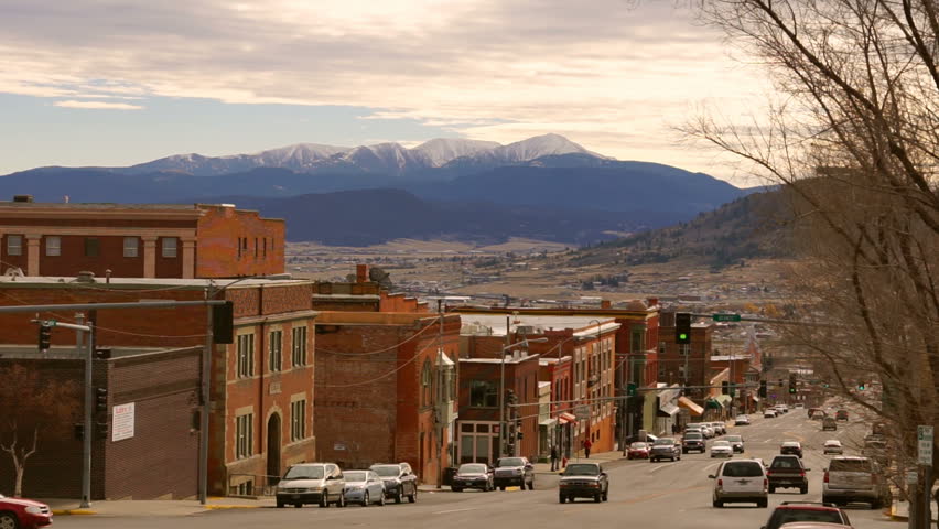 Granite Drive Traffic Butte Montana Downtown United States