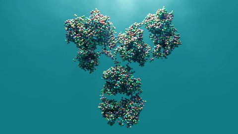 3d illustration Antibody in motion