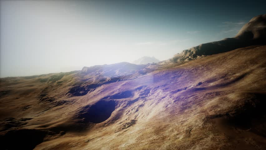 aerial sand desert at sunset