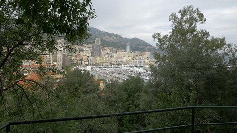 Monaco, Monaco - May, 2016: The city of Monaco seen in the distance